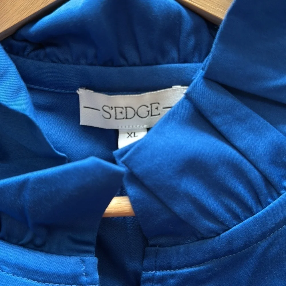 new S’EDGE Retro Mod “Mary” Dress, Cobalt Blue Cotton Sateen, size XL - Picture 4 of 6